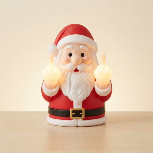 Frecher Weihnachtsmann™ – LED Mittelfinger Weihnachtsdeko