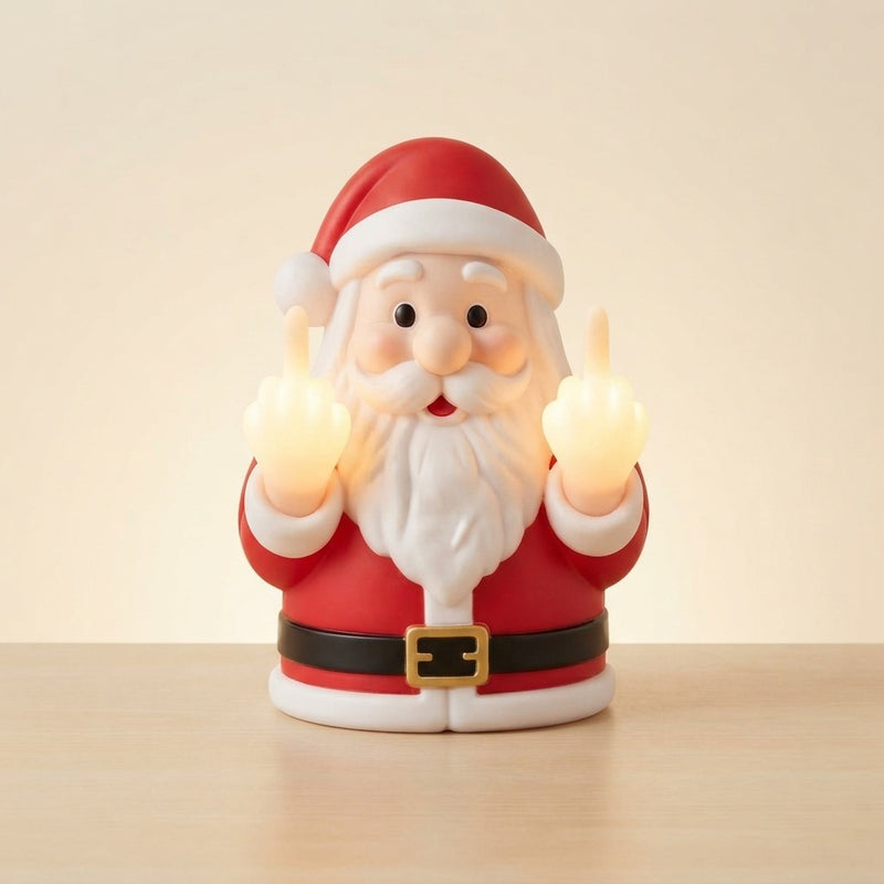Frecher Weihnachtsmann™ – LED Mittelfinger Weihnachtsdeko